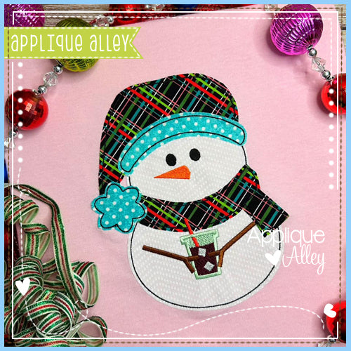 VINTAGE SNOWMAN WITH ICED COFFEE 7660AAEH