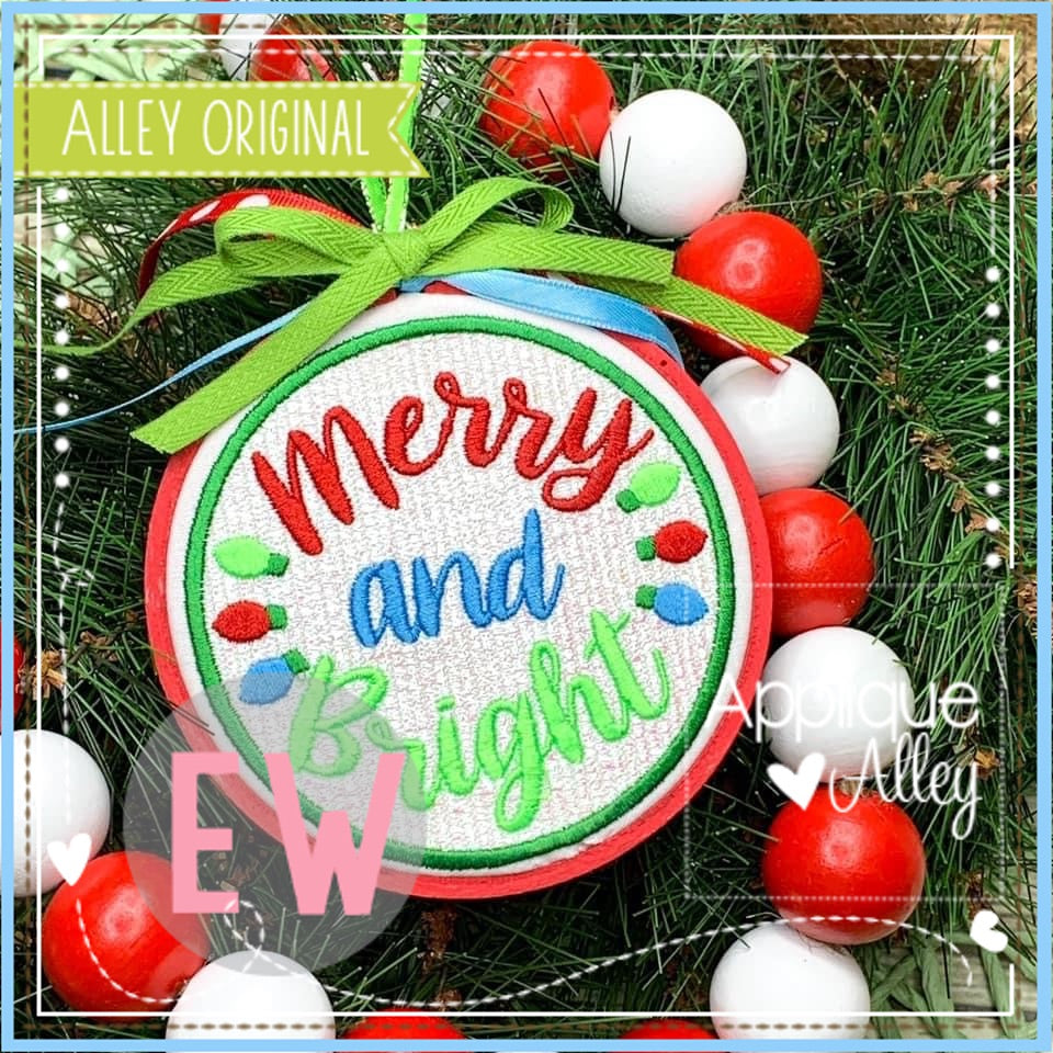 ORNAMENT MERRY AND BRIGHT LIGHTS 6047AAEW