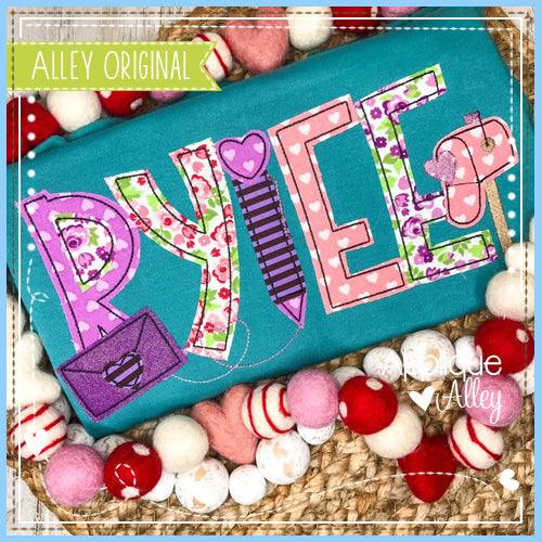 SNACK CAKES LOVE LETTER VALENTINE 6158AAEH appliquealley