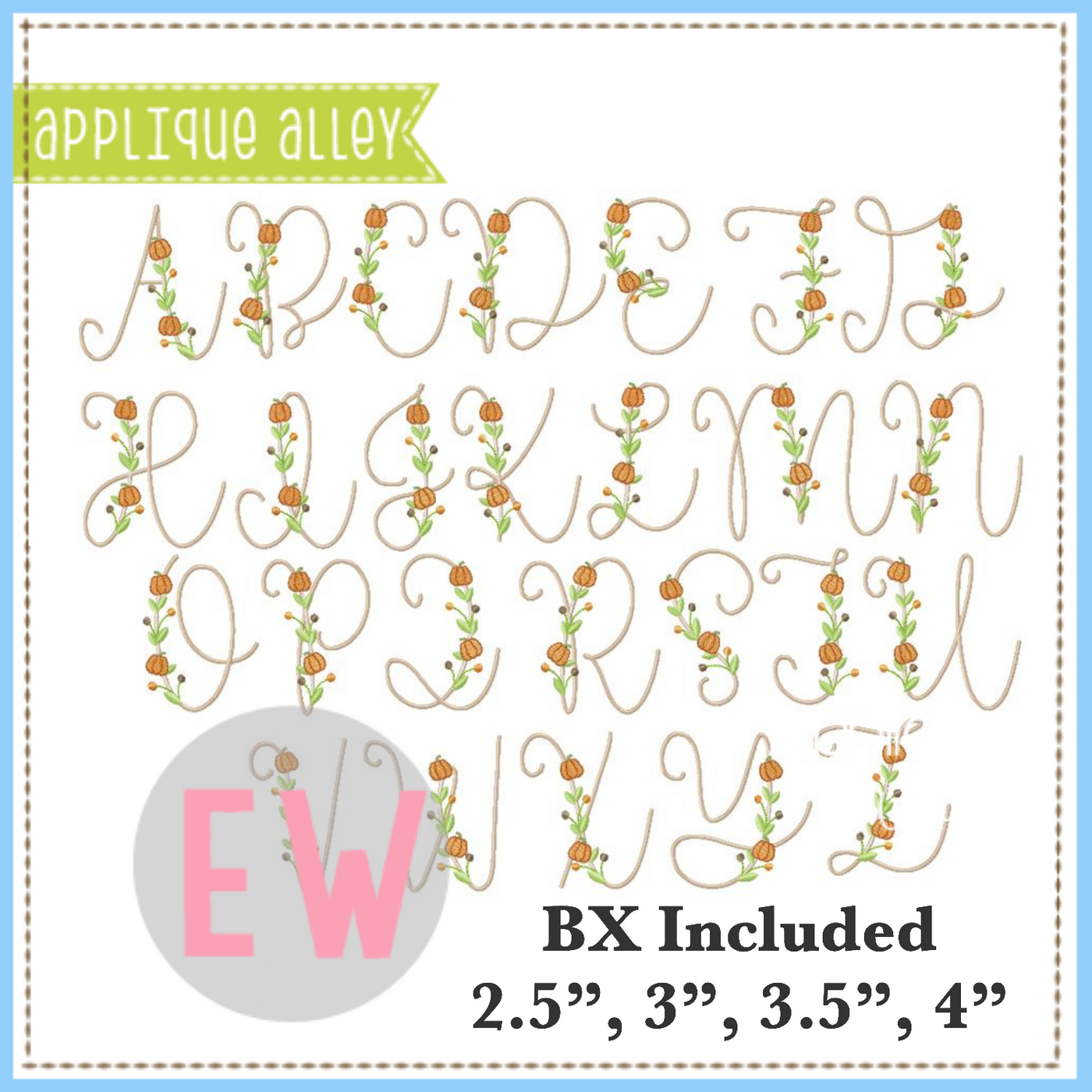 AA FALL LOVELY HONEY MONOGRAM FONT AAEW8754