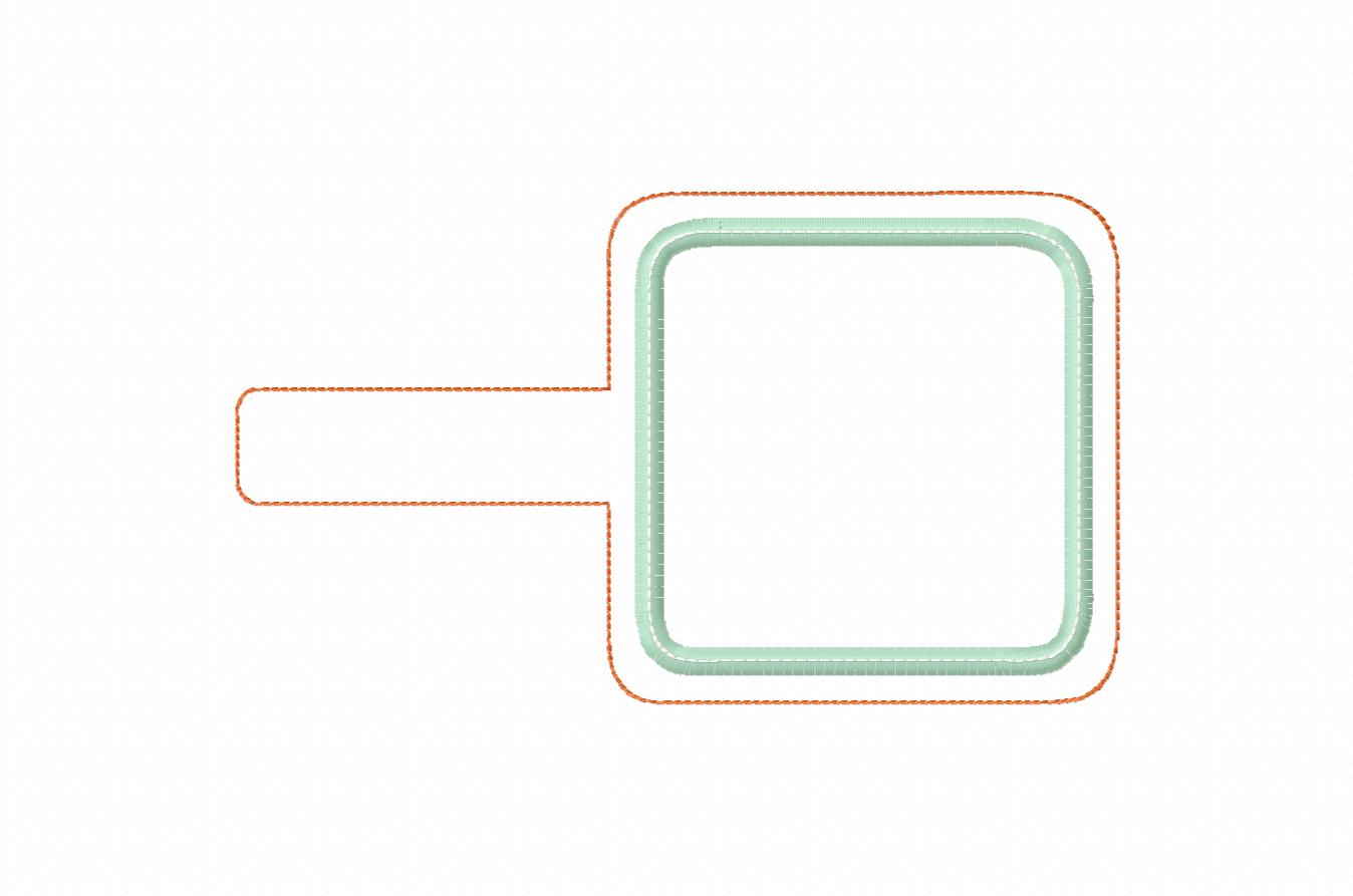 SNAP TAB CHARM ROUNDED SQUARE AAEH8797