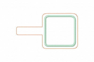 SNAP TAB CHARM ROUNDED SQUARE AAEH8797
