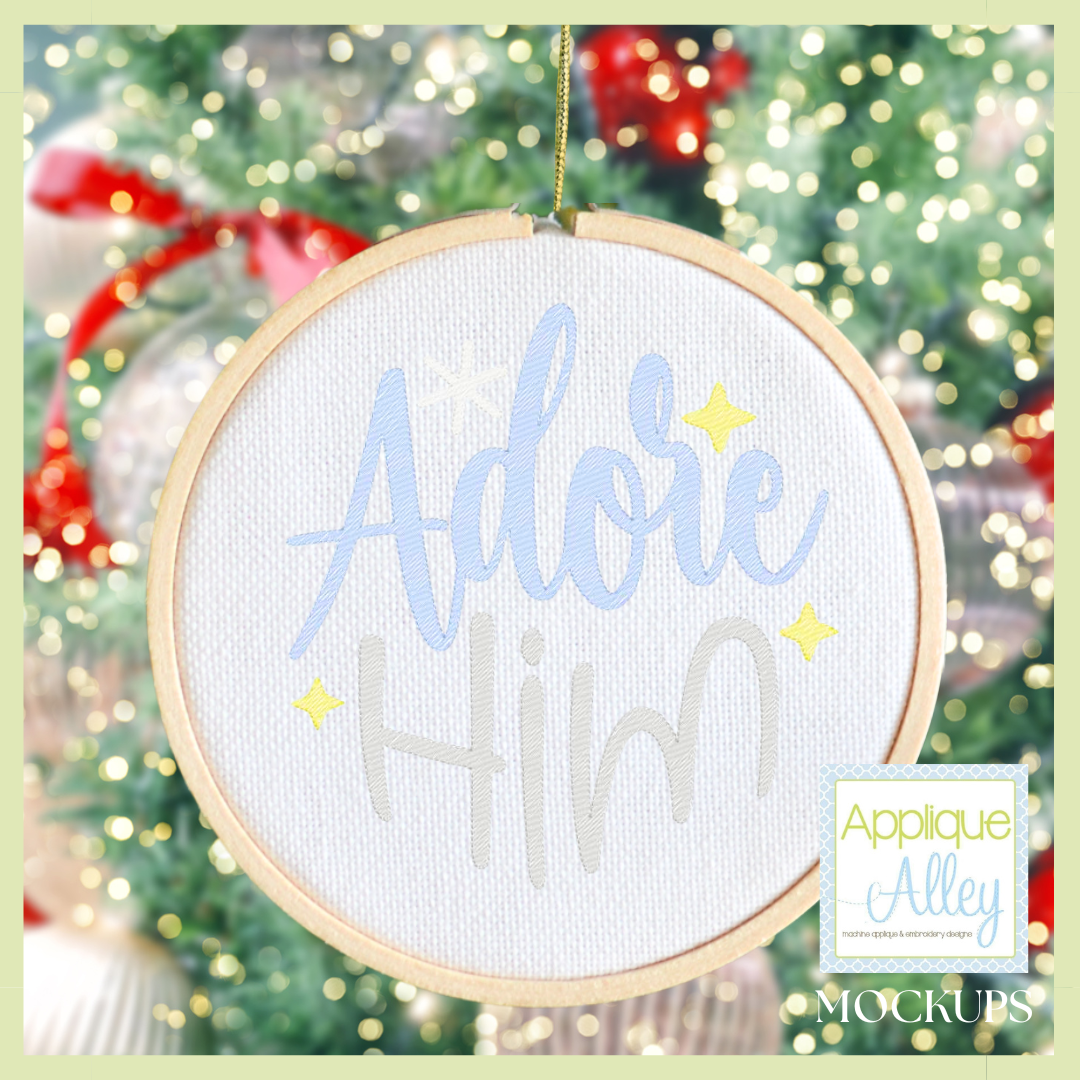 SKETCH ADORE HIM CHRISTMAS ORNAMENT 8168AAEW