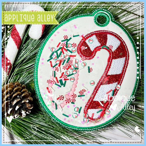 BAG TAG CANDY CANE OVAL - SHAKER FRIENDLY - AAEH8930