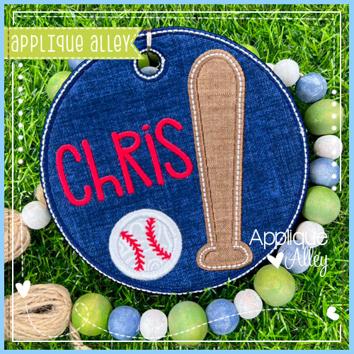 BAG TAG CIRCLE BAT AND BALL AAEH8611