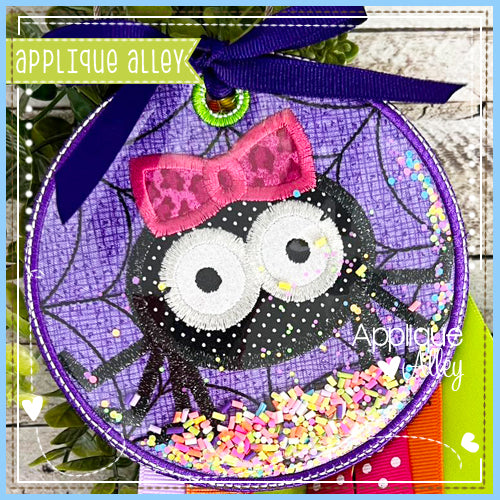 BAG TAG GOOGLY SPIDER BOW ON WEB - SHAKER FRIENDLY - AAEH8837