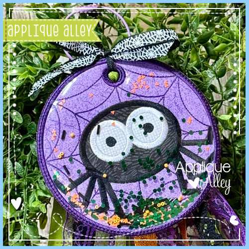 BAG TAG GOOGLY SPIDER ON WEB - SHAKER FRIENDLY - AAEH8838