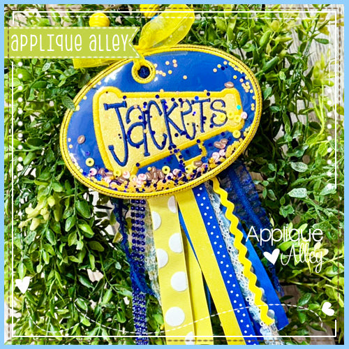 BAG TAG OVAL WITH MEGAPHONE - SHAKER FRIENDLY - AAEH8854