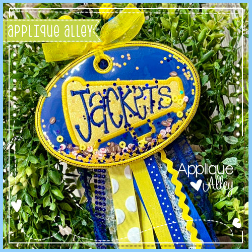 BAG TAG OVAL WITH MEGAPHONE - SHAKER FRIENDLY - AAEH8854