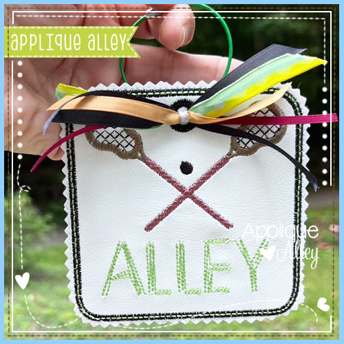 BAG TAG ROUNDED SQUARE LACROSSE STICKS AAEH8807
