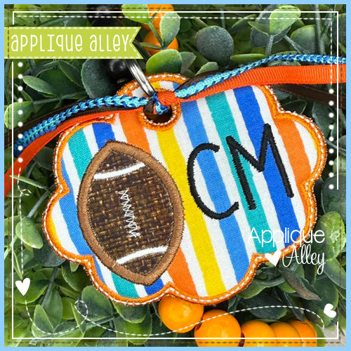 BAG TAG SCALLOP OVAL FOOTBALL AAEH8781