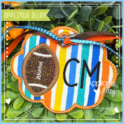 BAG TAG SCALLOP OVAL FOOTBALL AAEH8781