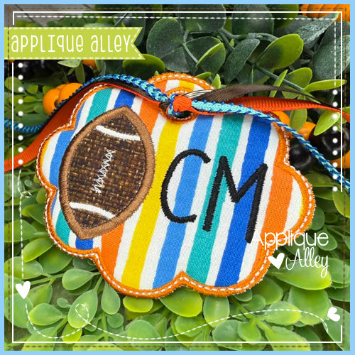 BAG TAG SCALLOP OVAL FOOTBALL AAEH8781