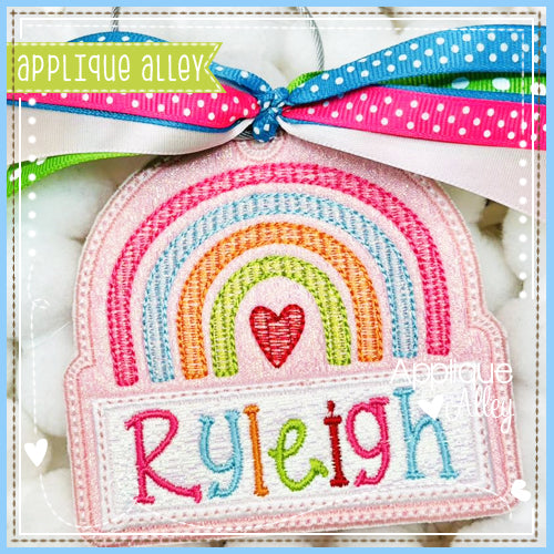 BAG TAG SKETCH RAINBOW WITH NAMEPLATE - SHAKER FRIENDLY - AAEH8814
