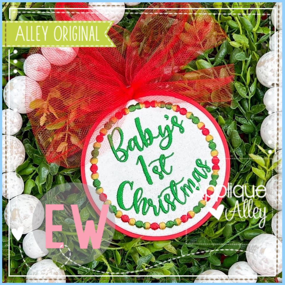 BEADED BABYS FIRST CHRISTMAS ORNAMENT 7747AAEW