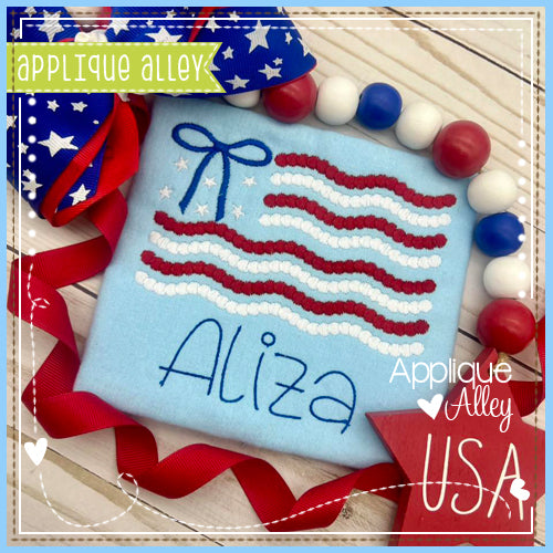 BEADED FLAG WITH BOW AAEH8693