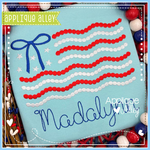 BEADED FLAG WITH BOW AAEH8693