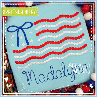 BEADED FLAG WITH BOW AAEH8693