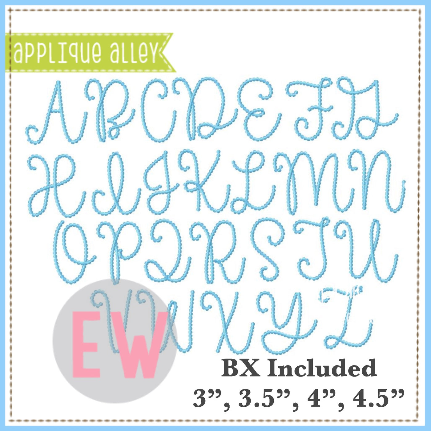 AA BEADED LOVELY HONEY MONOGRAM FONT AAEW8767