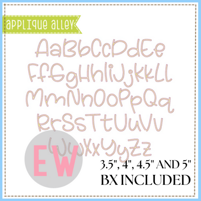 AA BEADED OUTLINE RILEY FONT AAEW8656