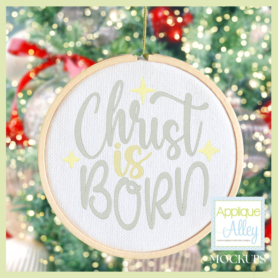 SKETCH CHRIST IS BORN ORNAMENT AAEW 8163AAEW