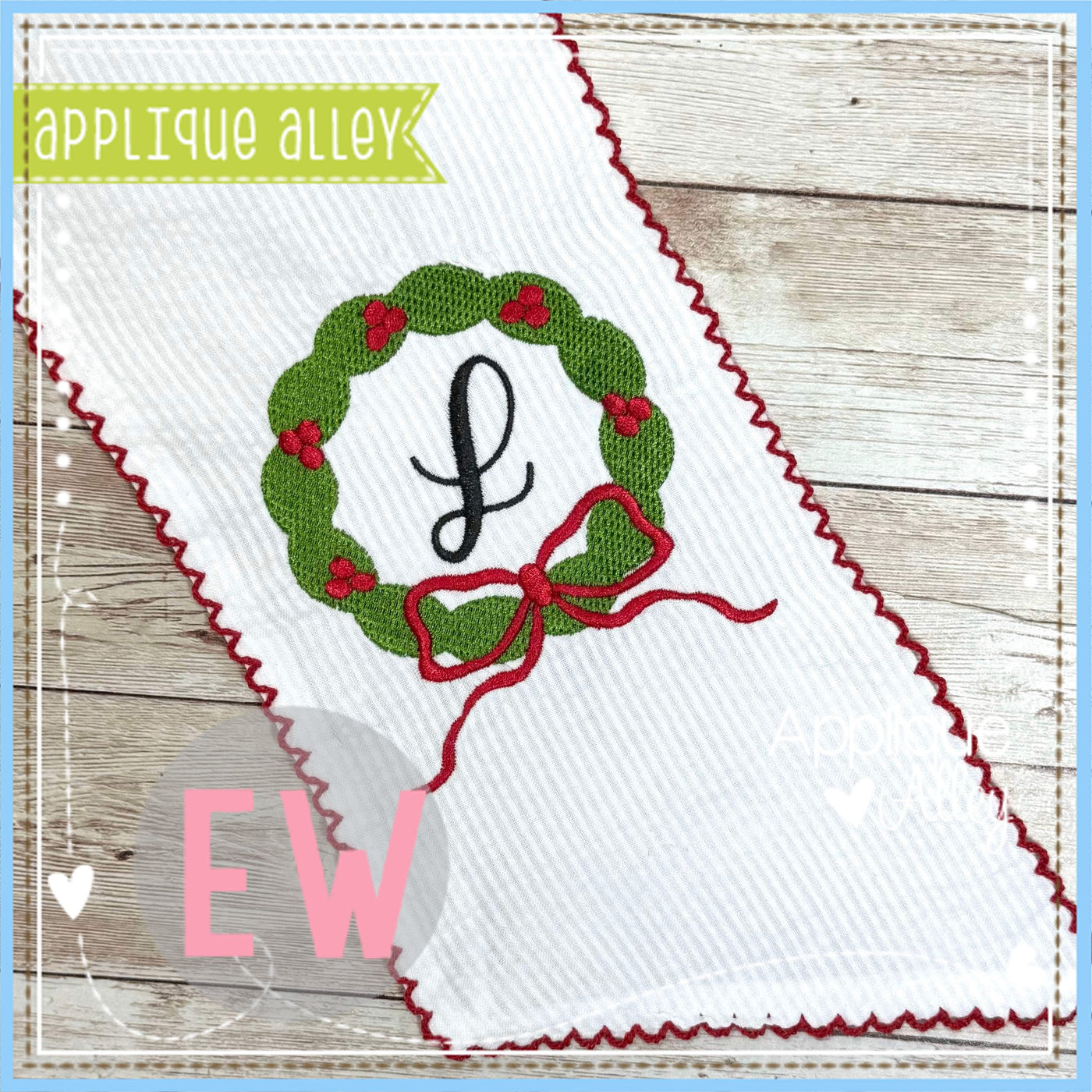 GINGHAM HOLLY WREATH BOW 8356AAEW