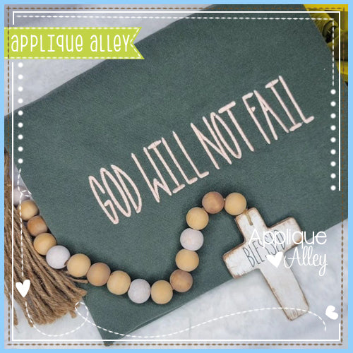 GOD WILL NOT FAIL AAEH8695