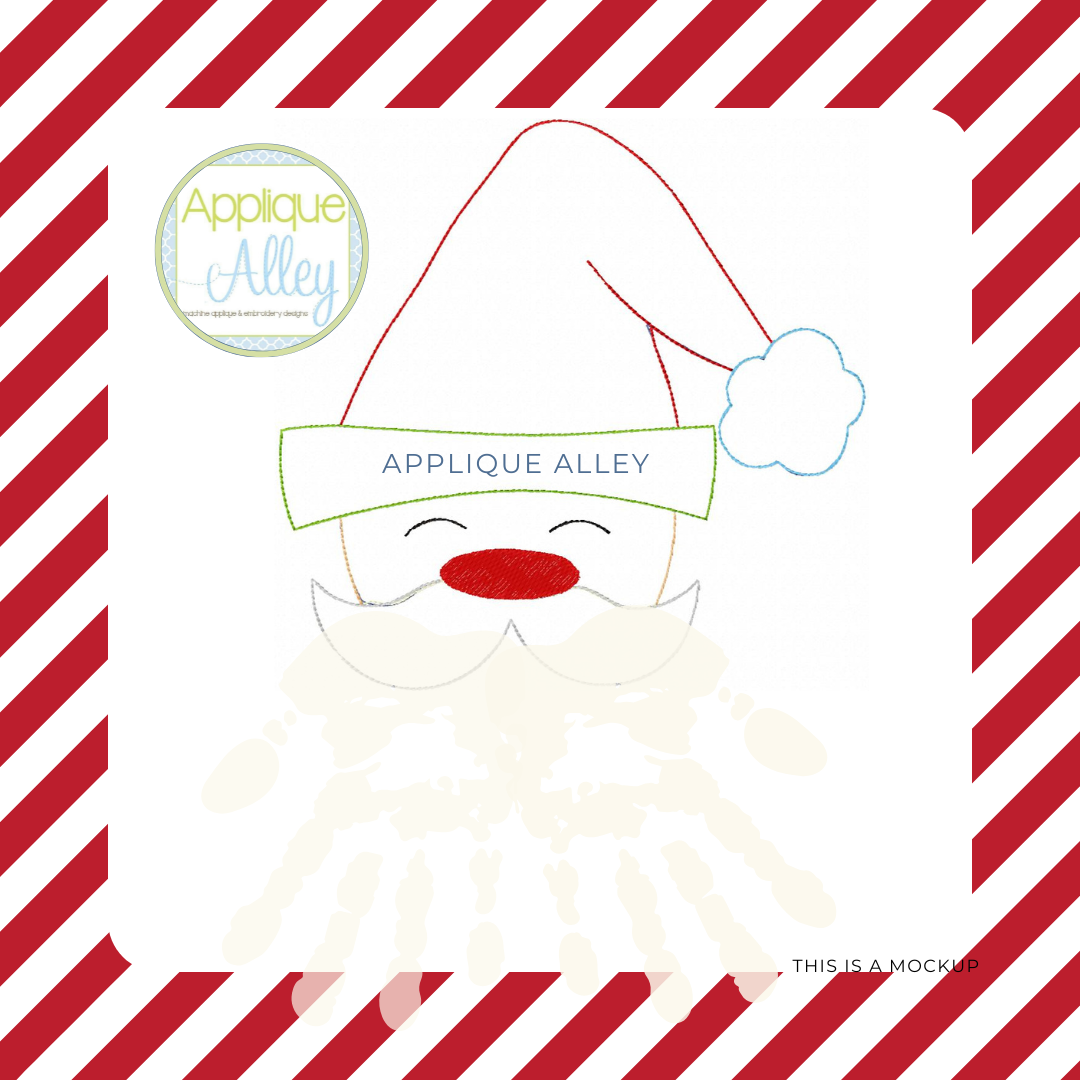 HANDPRINT VINTAGE SANTA 8430AAEH