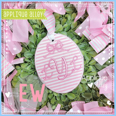 ITH BAG TAG OVAL MAILEY BOW AAEW - SHAKER FRIENDLY - AAEW8826