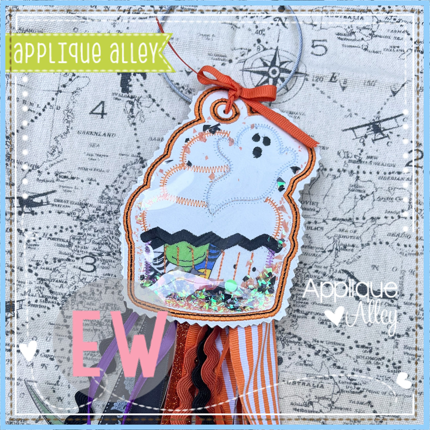ITH GHOST CUPCAKE BAG TAG AAEW8803