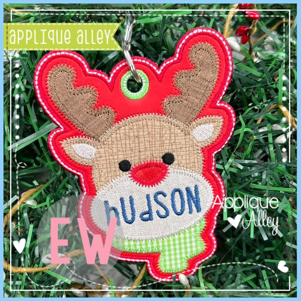 ITH REINDEER NAME PLATE BAG TAG AAEW8806
