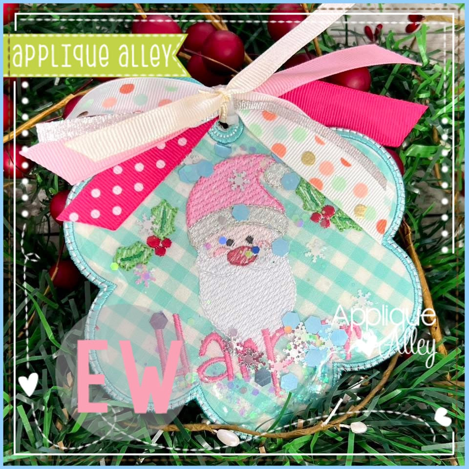 ITH SCALLOP SANTA HOLLY BAG TAG-SHAKER FRIENDLY- AAEW8977