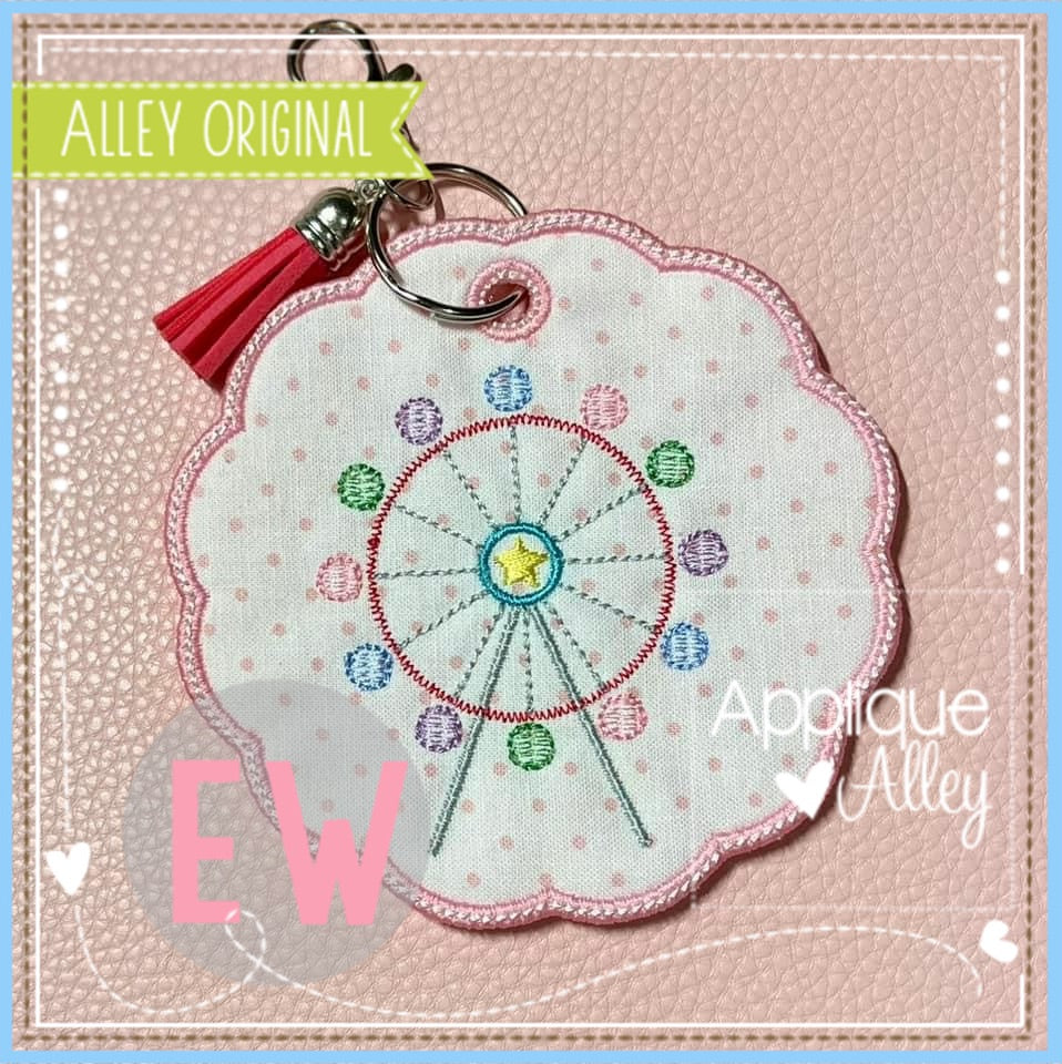 ITH SCALLOP SCRATCHY FERRIS WHEEL BAG TAG 7232AAEW