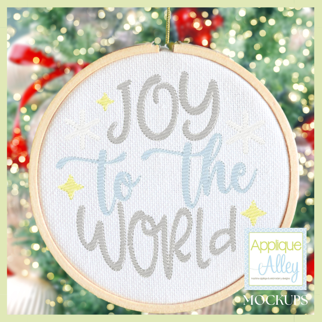 SKETCH JOY TO THE WORLD ORNAMENT 8166AAEW