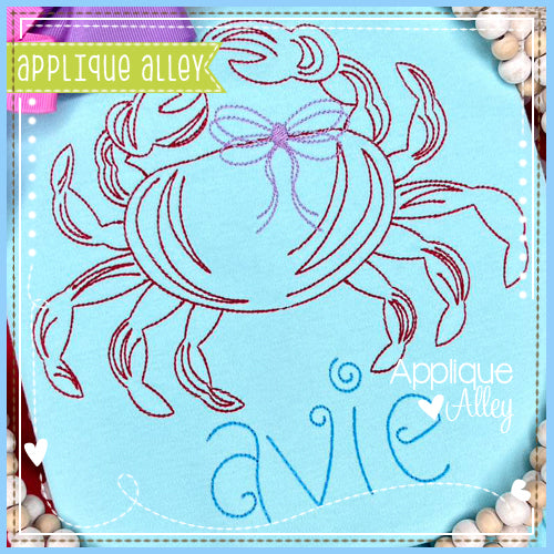 OUTLINE SKETCH CRAB WITH BOW AAEH8631