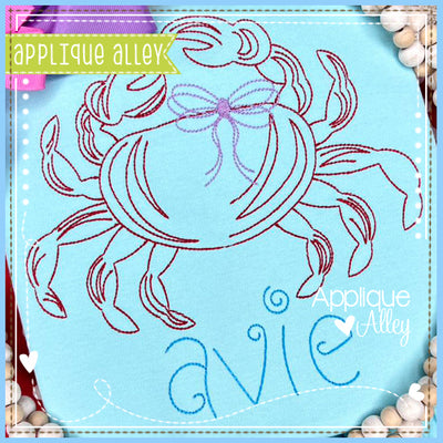 OUTLINE SKETCH CRAB WITH BOW AAEH8631