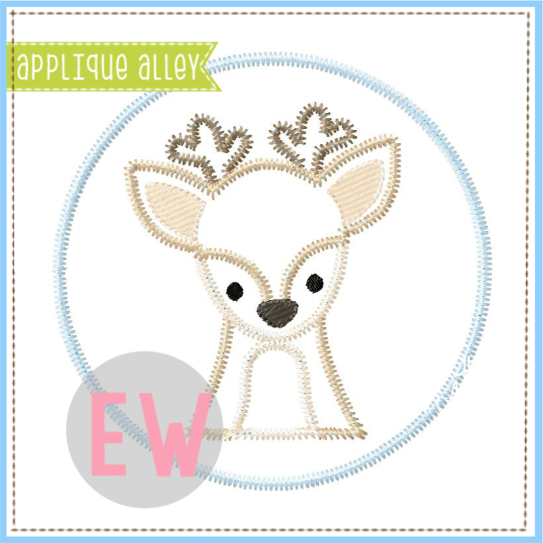 ZZ WOODLAND DEER CIRCLE FRAME 8180AAEW