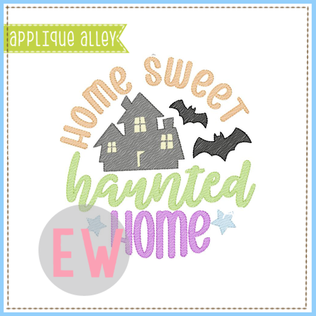 SKETCH CIRCULAR HOME SWEET HAUNTED HOME 8198AAEW