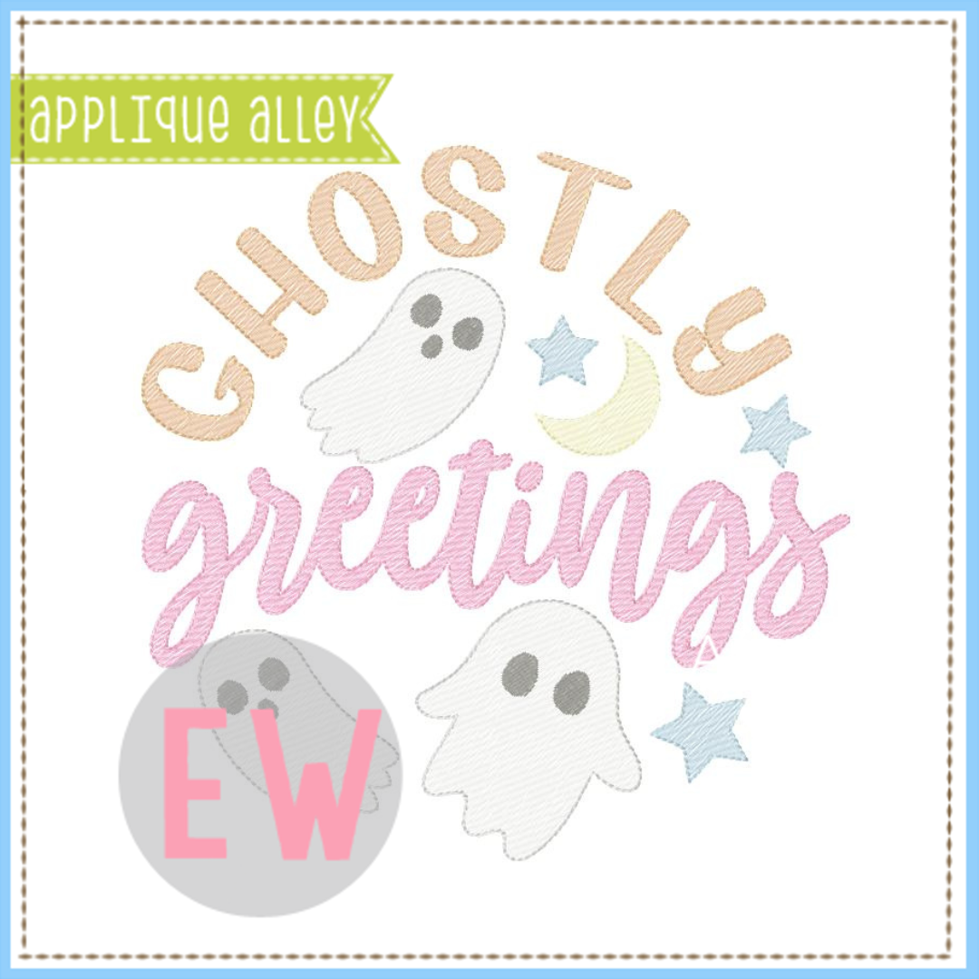 SKETCH CIRCULAR GHOSTLY GREETINGS 8195AAEW