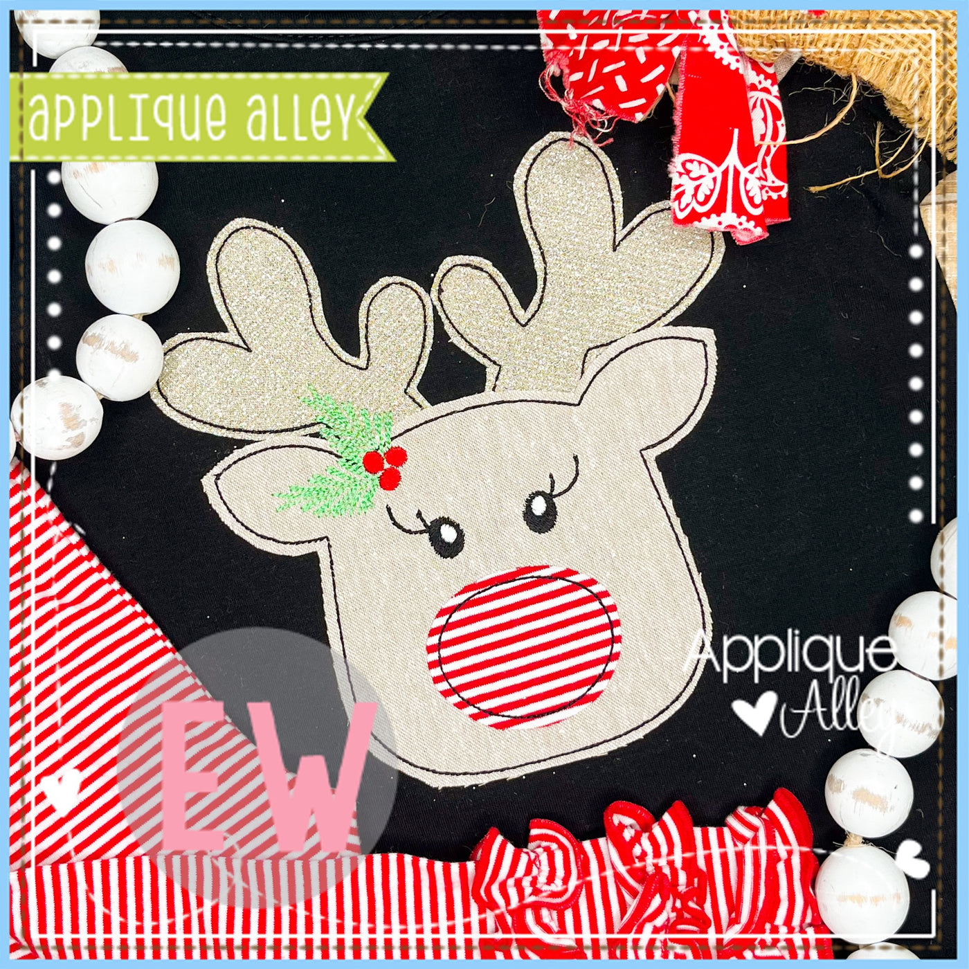 VINTAGE SIMPLE GIRL REINDEER 8425AAEW