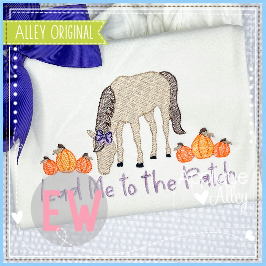 SKETCH HORSE BOW PUMPKIN PATCH 7409AAEW