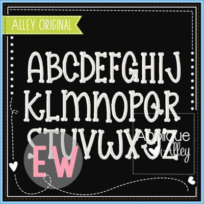 AA PUFFY SPOOKY BONES FONT 8069AAEW