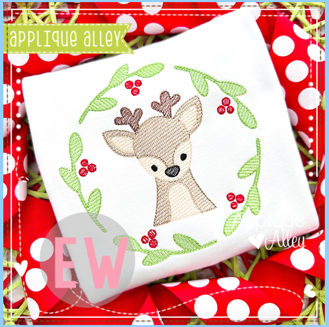 SKETCH WOODLAND DEER HOLLY FRAME AAEW 8157AAEW