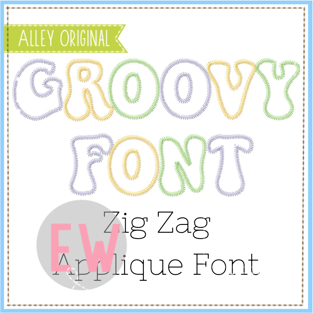 AA ZZ GROOVY APPLIQUE FONT 7223AAEW