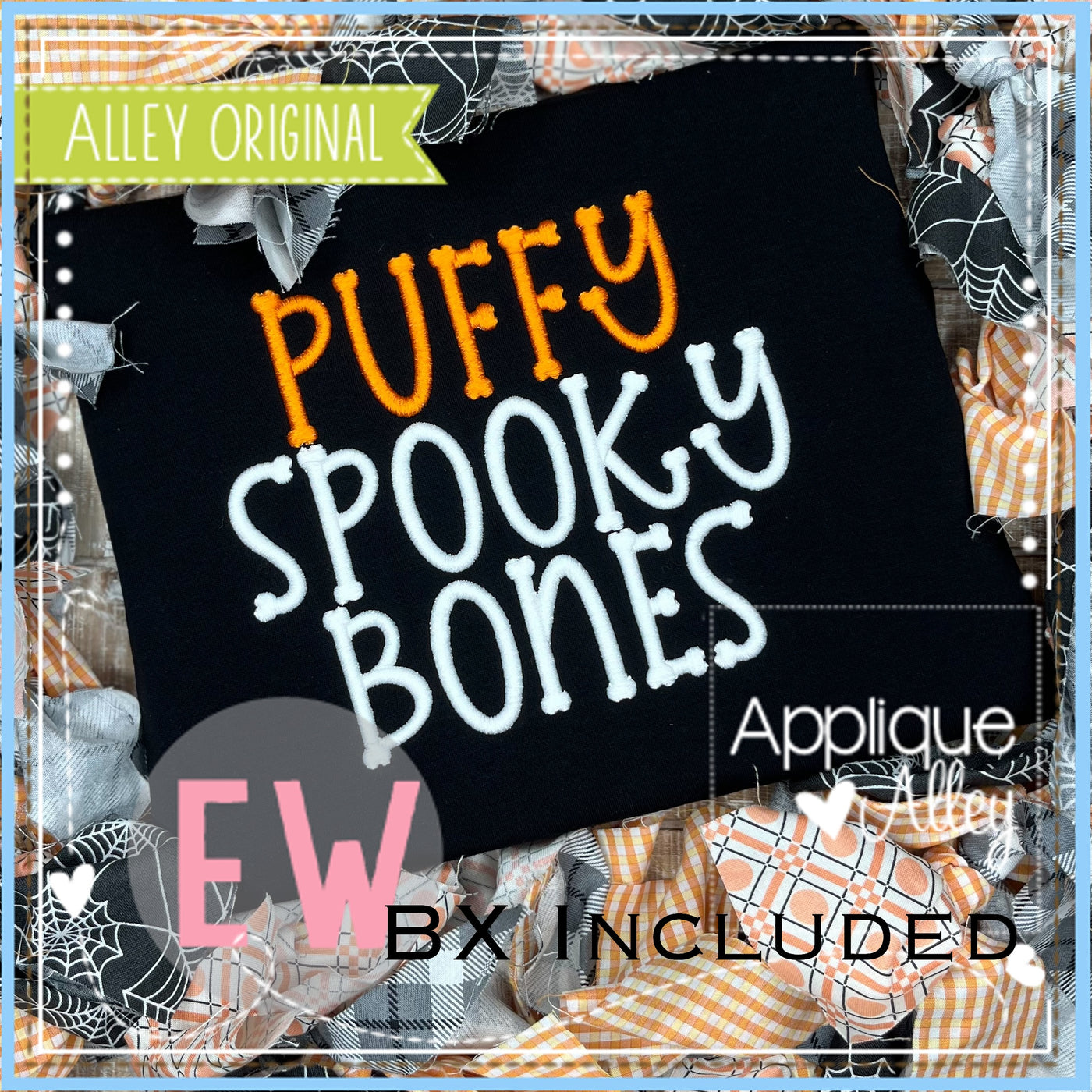 AA PUFFY SPOOKY BONES FONT 8069AAEW