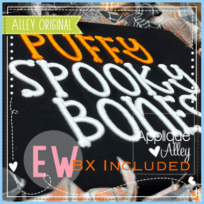 AA PUFFY SPOOKY BONES FONT 8069AAEW