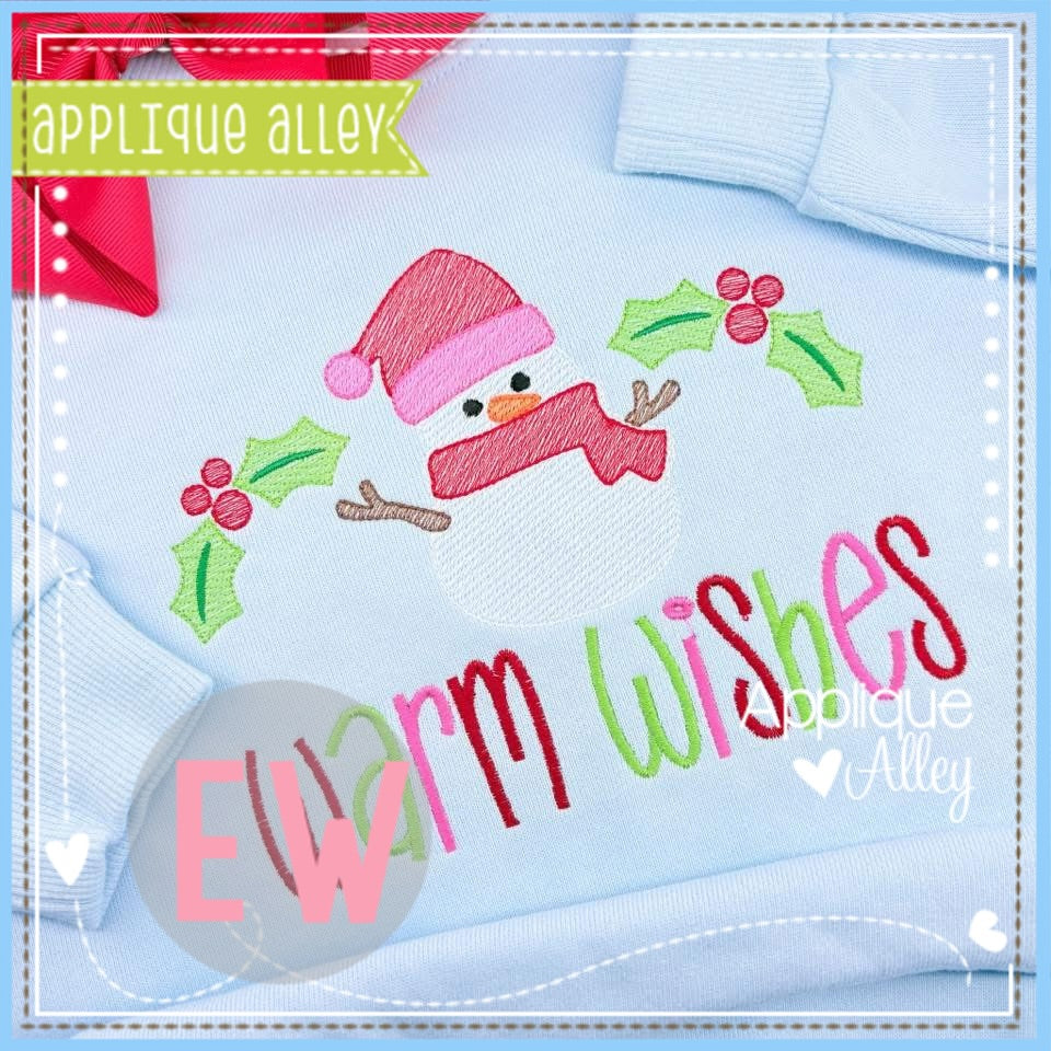 SKETCH SNOWMAN HOLLY TRIO AAEW8954