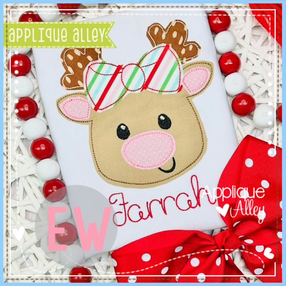 VINTAGE GIRLY REINDEER FACE AAEW8984