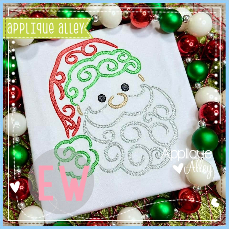 SKETCH SWIRLY BEARD SANTA AAEW8974