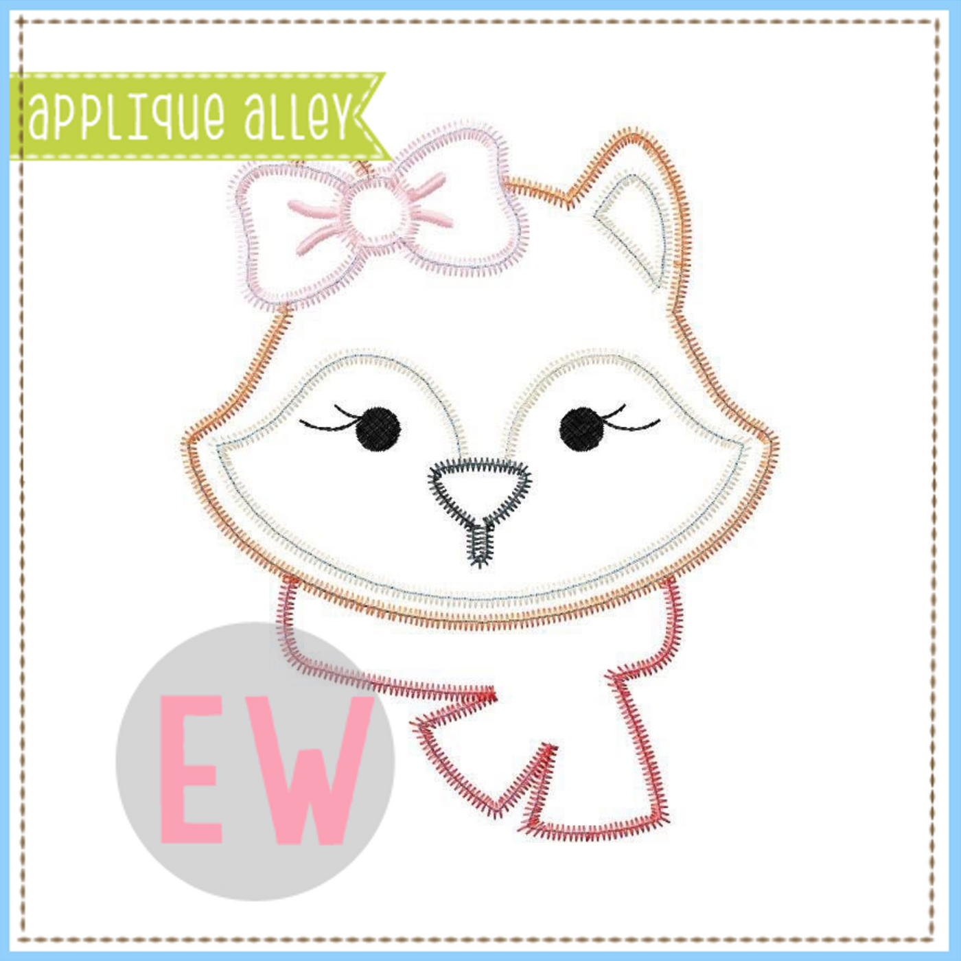 ZZ FOX WITH SCARF BOW AAEW8868